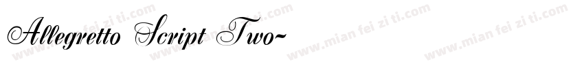 Allegretto Script Two字体转换